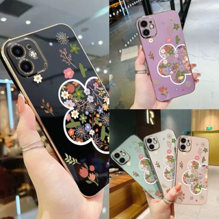 Ốp lưng OPPO A38 A18 A17 A17K A16 A16K A15 A15S A12 A9 A7 A5 A5S A3S A1K A31 4G 2020 2021 2022 2023 Plating Protect Camera Flower Grass Soft Case
