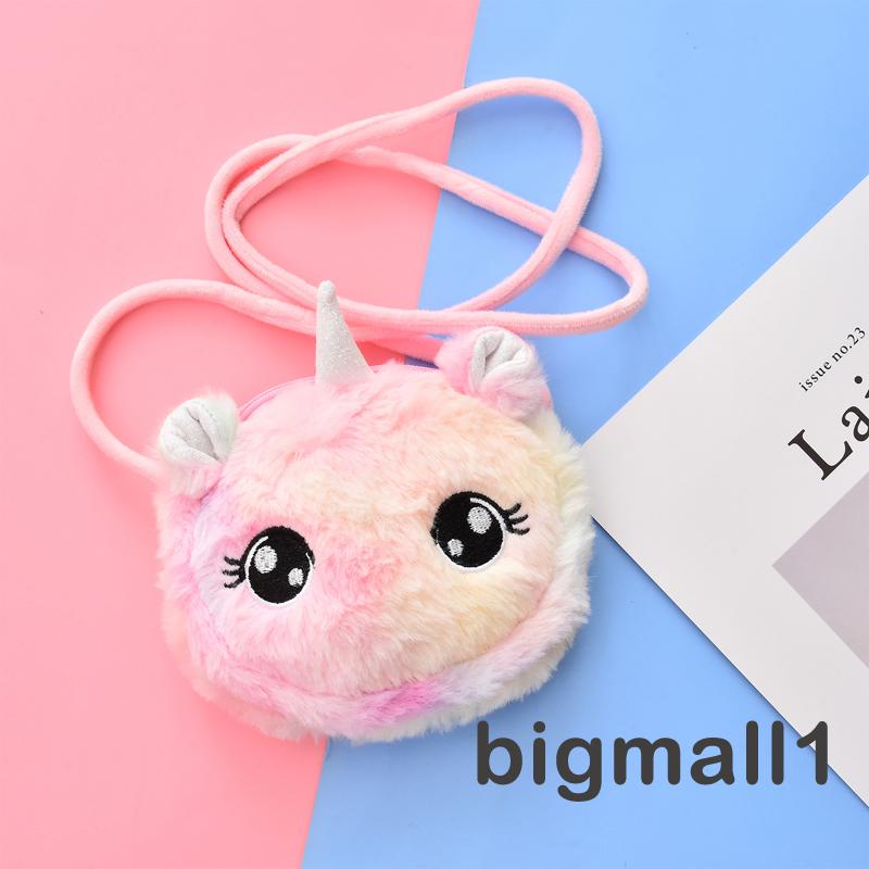 Topmall Túi Bông Đeo Chéo Hình Thú Hoạt Hình Cho Bé Gái