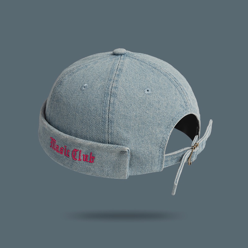 Mũ denim Họa Tiết Thêu Phong Cách hip hop Thời Trang Cho Nam Và Nữ