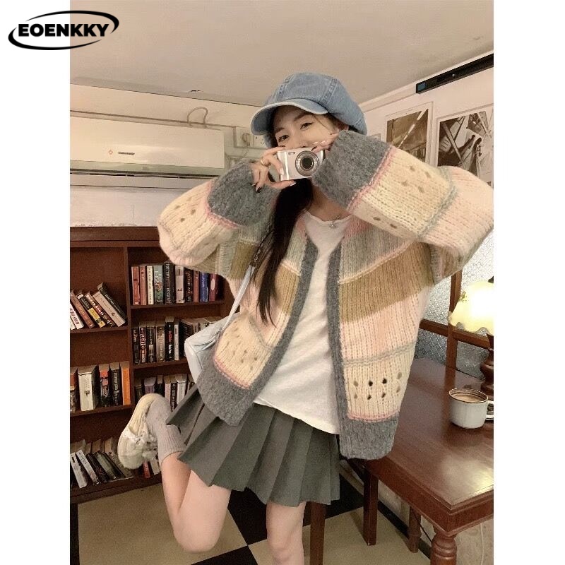EOENKKY Áo Len áo khoác cardigan  Thời trang hàn quốc Phong cách Thời trang Thanh lịch Phong cách WMY2390664 37Z230915