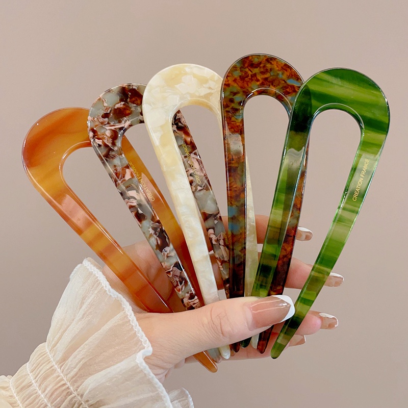 Kẹp Tóc Hình Chữ u Phong Cách Mới Đơn Giản Cho Nữ