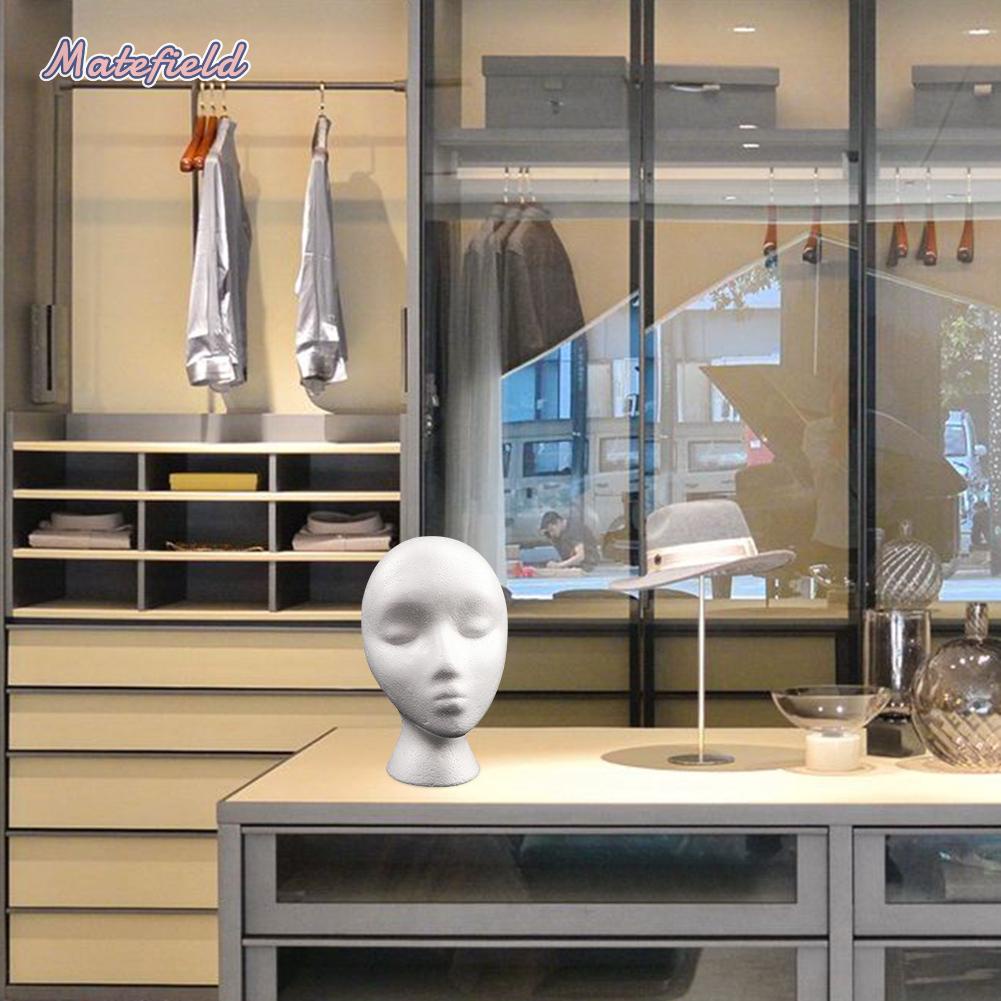 Đầu Ma Nơ Canh Nữ Bằng Xốp Trưng Bày Tóc Giả / Mắt Kính Siêu Bền