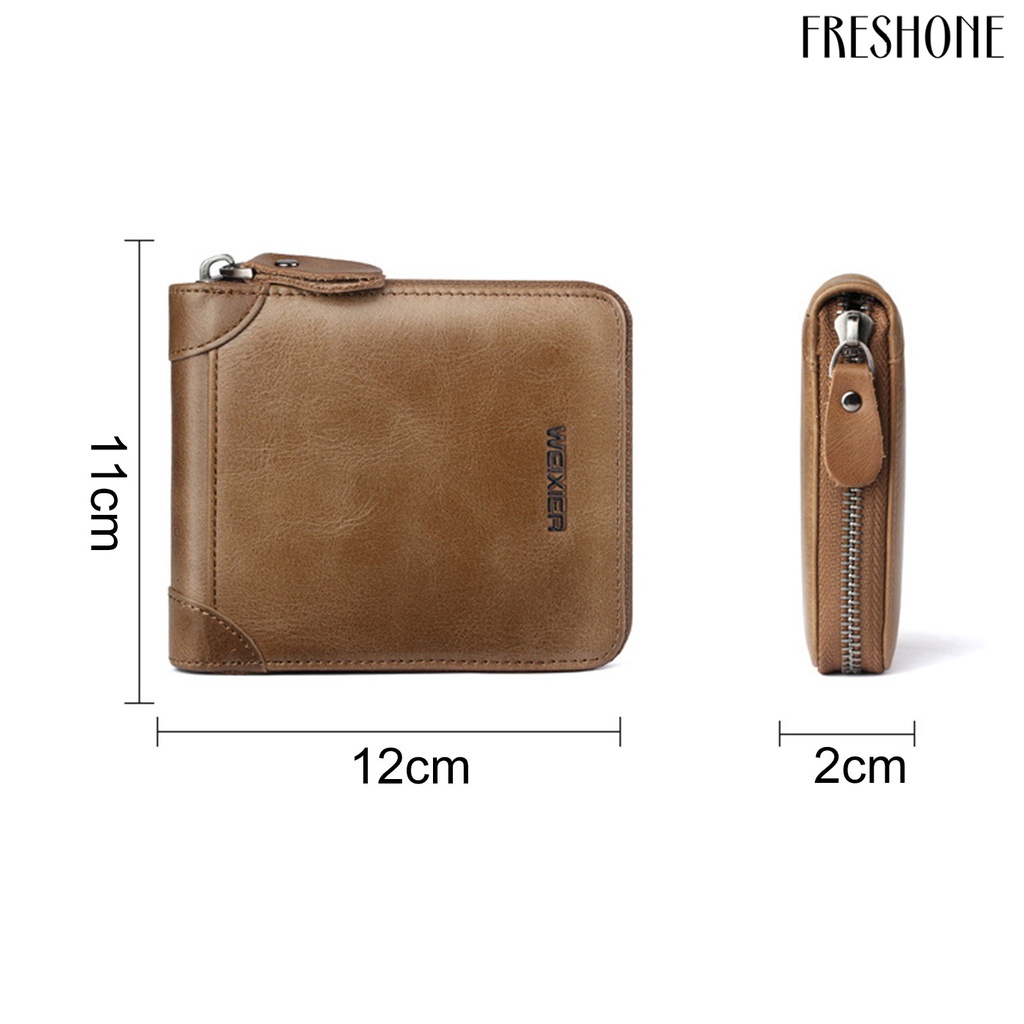 Ví Nam Nhiều Ngăn Giả Da Đa Năng Có Dây Kéo Dùng Khi Đi Du Lịch