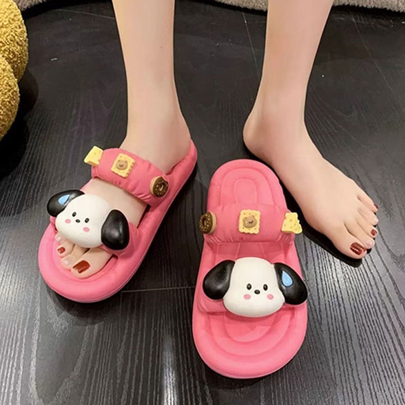 Dép Đế Dày Chống Trượt Thoải Mái Họa Tiết Hoạt Hình Cho Nữ