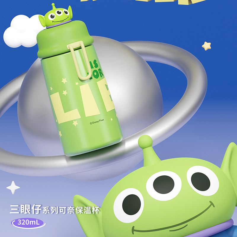 Bình Nước Giữ Nhiệt Bằng Thép Không Gỉ 304 320ml In Họa Tiết Hoạt Hình disney Xinh Xắn