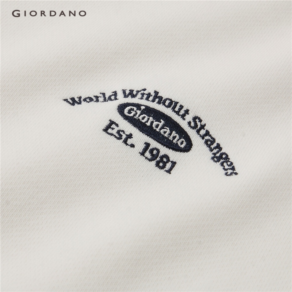 GIORDANO WOMEN Embroidery long sleeve loose polo shirt 05313784