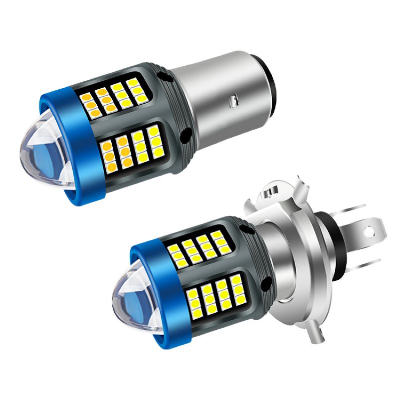 1 Đèn Pha led 12v-32v h4 ba20 3030smd Siêu Sáng Cho Xe Máy