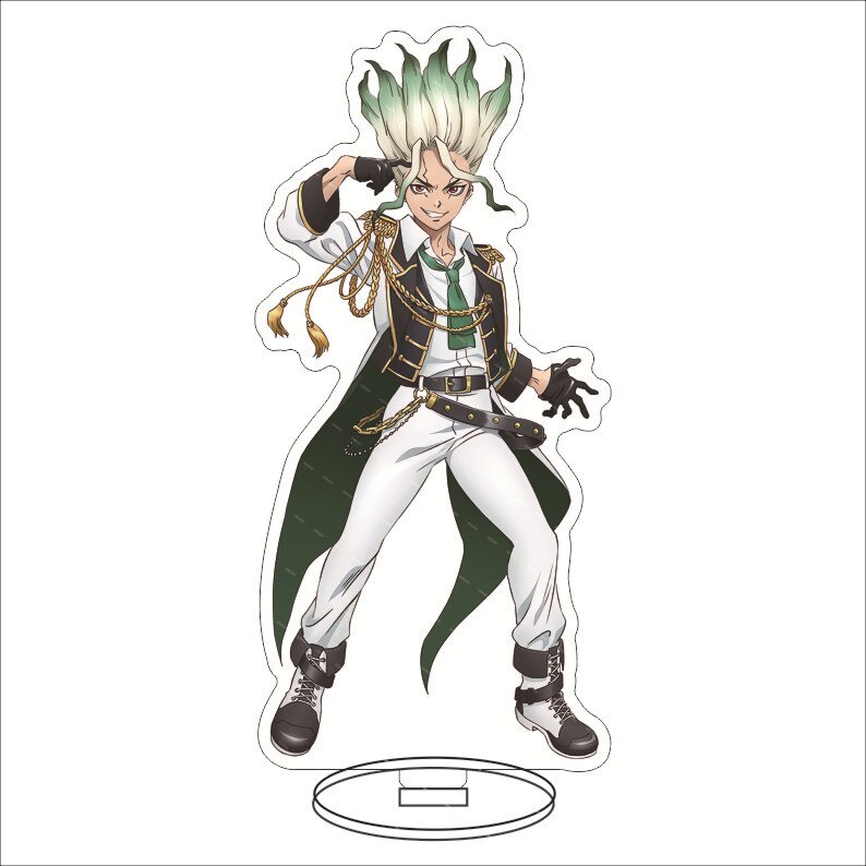 Mô hình Standee Dr STONE Ishigami Senkuu Anime Manga Nhật Bản Phụ Kiện Trang Trí Túi xách Balo