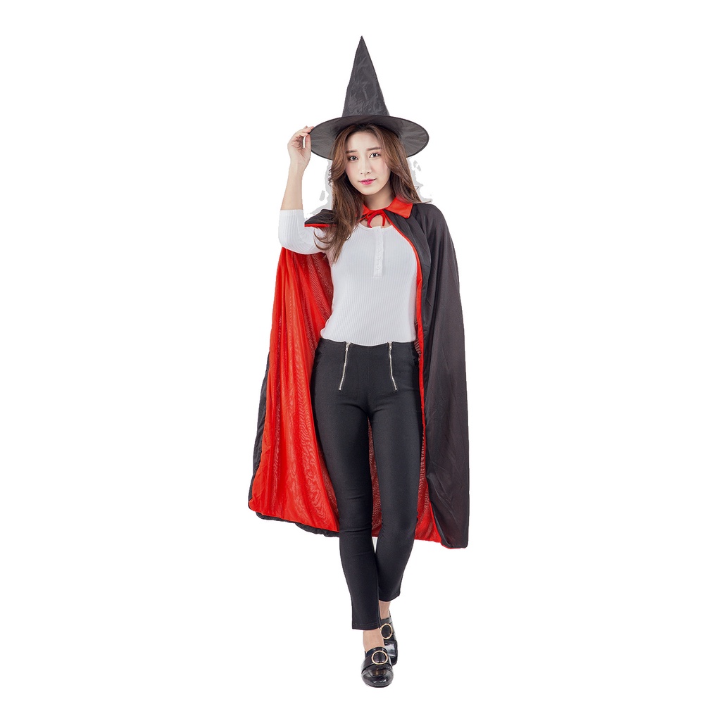 Áo Choàng Đen Một Lớp Hóa Trang Thần Chết Thần Cà Rồng Cho Người Lớn Và Trẻ Em Dịp halloween