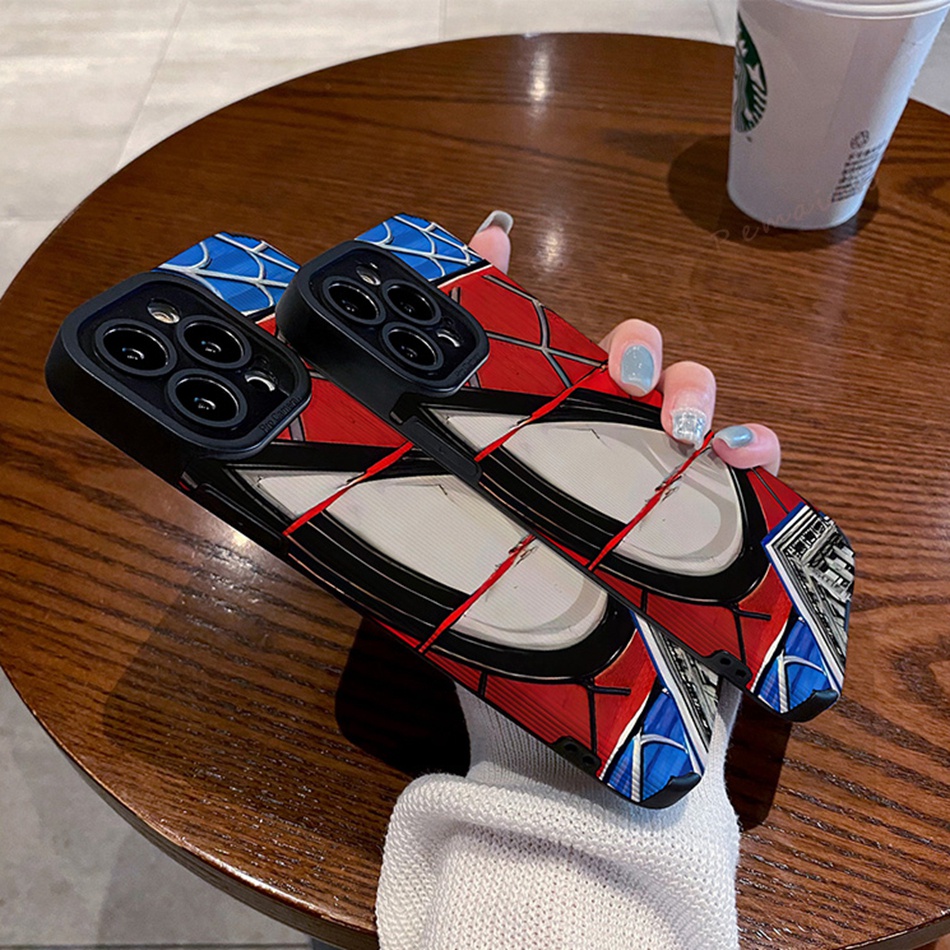 Bao Da Điện Thoại Họa Tiết spider man luffy Cho iphone 15 11 12 13 14 pro max 11pro 13pro 7 8 plus x xr xs max se 2020 Ốp