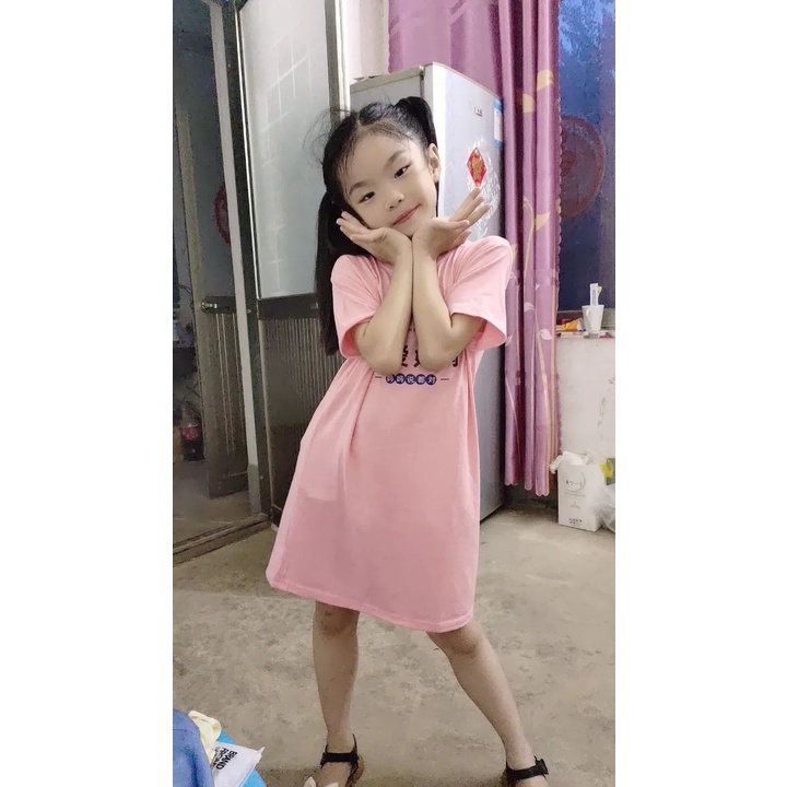 Đầm Thun Tay Ngắn Bằng Vải cotton Mềm In Hình Chuột mickey Dành Cho Bé Gái 1-12 Tuổi