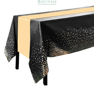 【Big Discounts】Disposable Runner Plastic Tablecloth Polyester Sequin Runners Table Decoration#BBHOOD