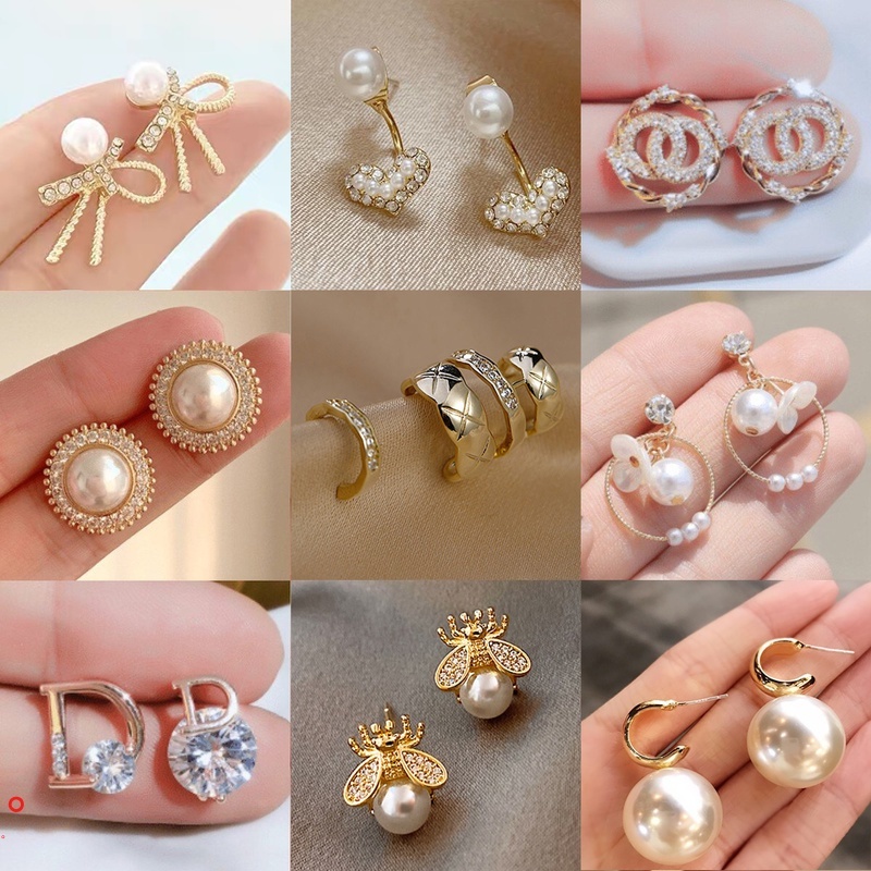 Khuyên tai Bông tai mạ vàng phong cách Hàn Quốc cổ điển đơn giản dành cho nữ
