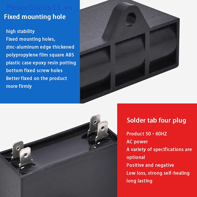 1 Tụ Điện 450v cbb61 dip 4pin 1.5uf 2.0uf 2.5uf 3.0uf 3.5uf 4.0uf 5.0uf 6.0uf.