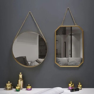 Wall Hanging Mirror Self-Adhesive Dressing Mirror Wall-Mounted Salon Room Makeup Mirror Wall-Mounted Mirror Wall-Mounted Qe09