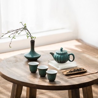 Bộ Ấm Chén Trà Bằng Gốm Phong Cách retro