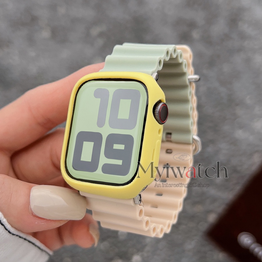 Set 3 Dây Đeo Đồng Hồ Bằng silicone Mềm Cho iwatch series 9 8 ultra 7 6 se 5 4 3 2 1 49mm 45mm 44mm 41mm 40mm 38mm 42mm