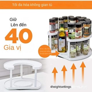 Giá đựng lọ gia vị / gia vị có thể xoay dùng trong nhà bếp
