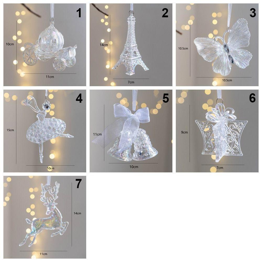 Phụ Kiện Treo Trang Trí Cây Thông Giáng Sinh Bằng acrylic Nhiều Màu