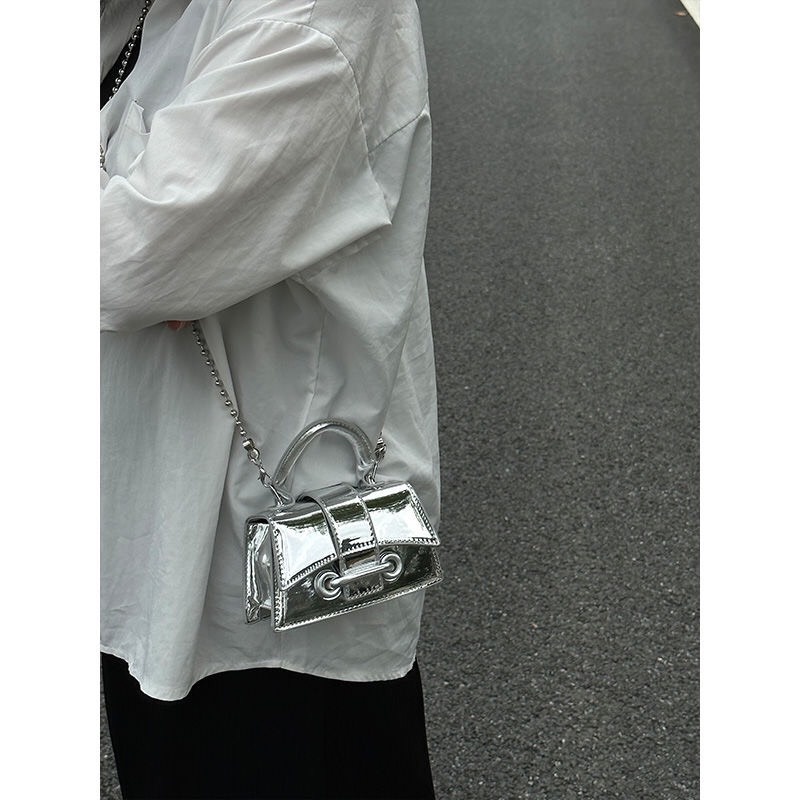 Túi xách nữ mini màu bạc phong cách thời trang mã T01