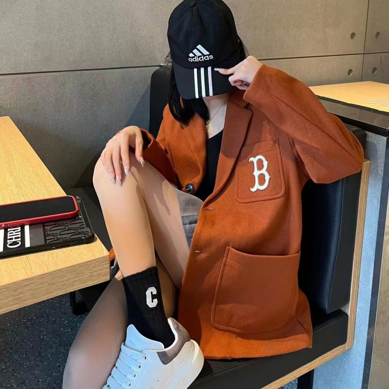 Áo Khoác Vest Chính Hãng 100% Thương Hiệu mlb ny Form Rộng Thời Trang Cho Nam Và Nữ