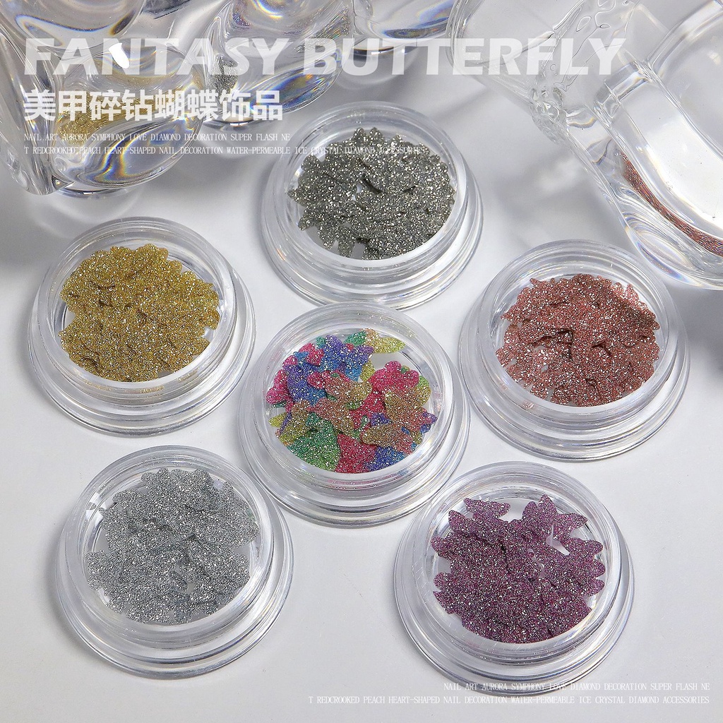 Hình Dán Trang Trí Móng Tay Họa Tiết Bướm 3d laser