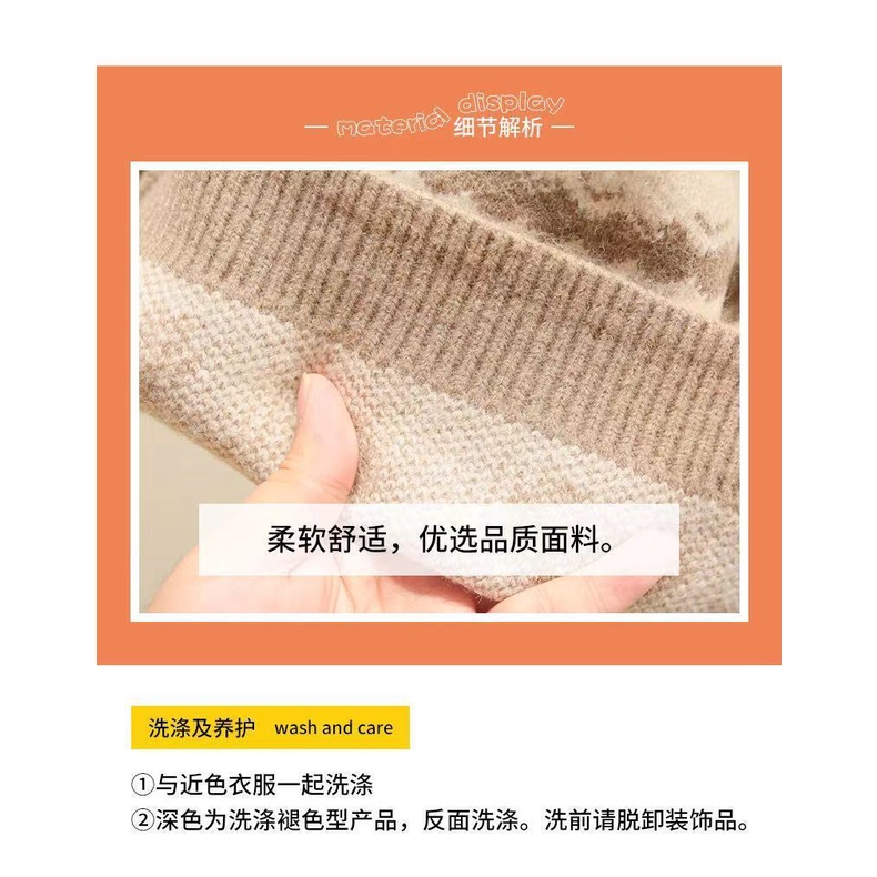 Áo sweater Chui Đầu Vải Nhung Lông Chồn Phong Cách Hàn Quốc 2023 Cho Bé Trai Và Bé Gái