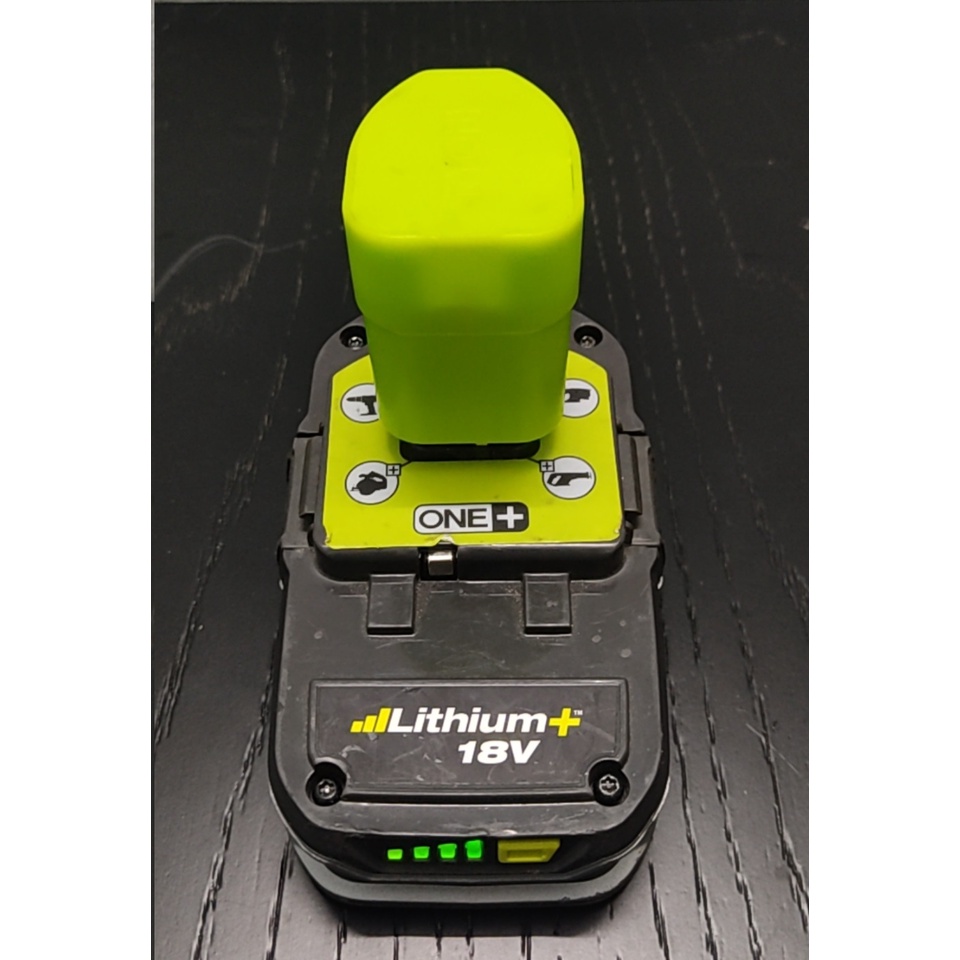 Dock Sạc Ryobi 18v Lion cho pin zin bằng adapter rời.