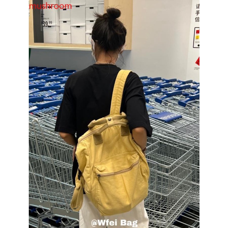 Wfei Ba Lô Vải canvas Phong Cách harajuku Nhật Bản Cổ Điển Giải Trí Cho Nam
