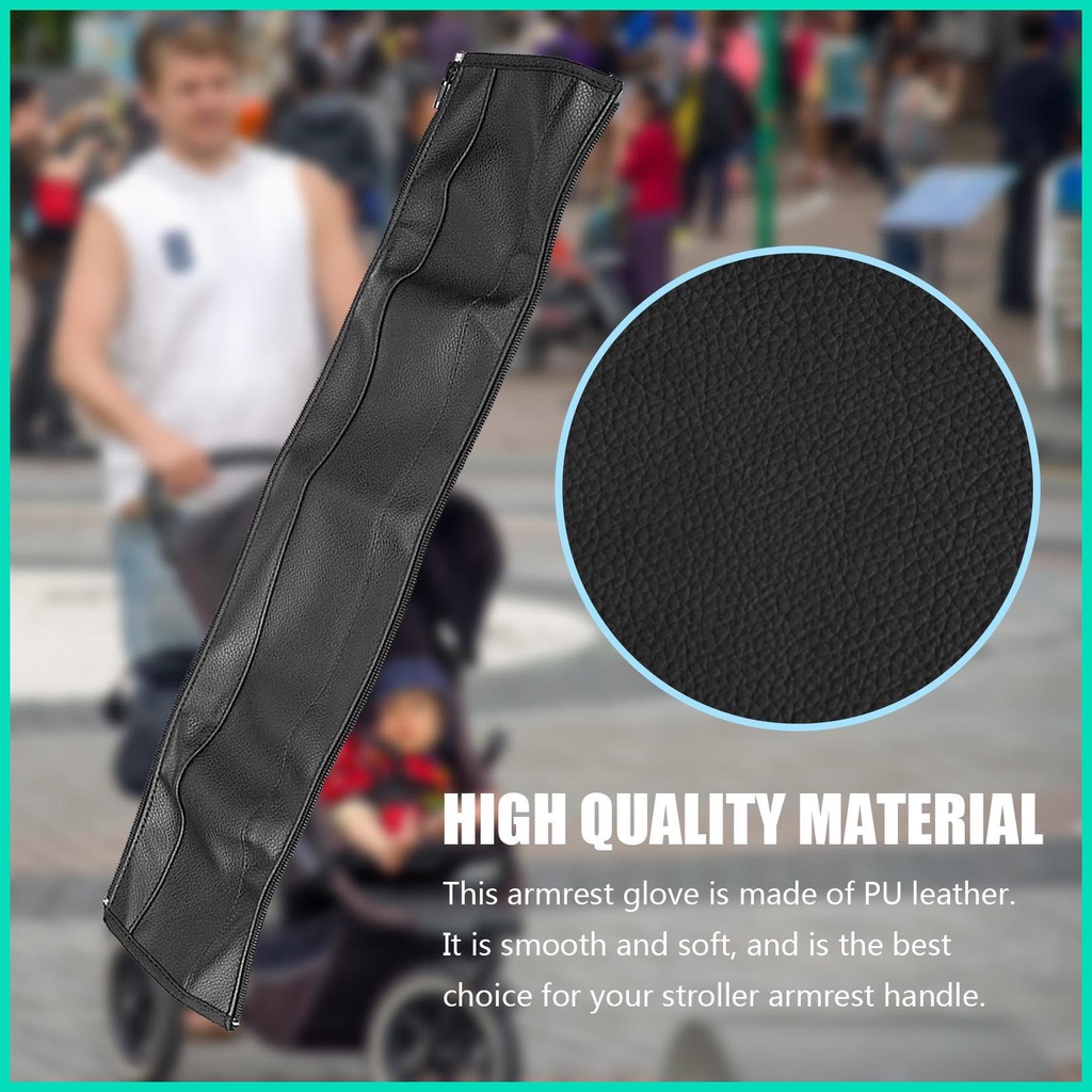 Bao Da pu Bọc Tay Cầm Xe Đẩy Em Bé Tháo Rời Được