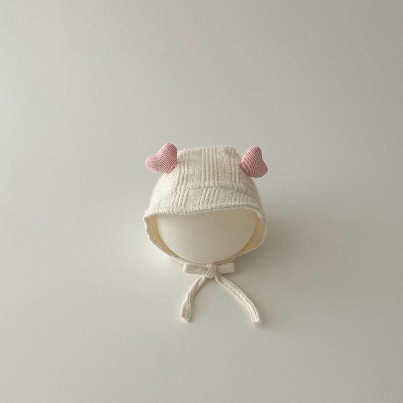 Mũ beanie Bằng cotton Màu Trơn Cột Dây Chống Nắng Tùy Chỉnh Cho Bé Gái Sơ Sinh 0-12 Tháng Tuổi