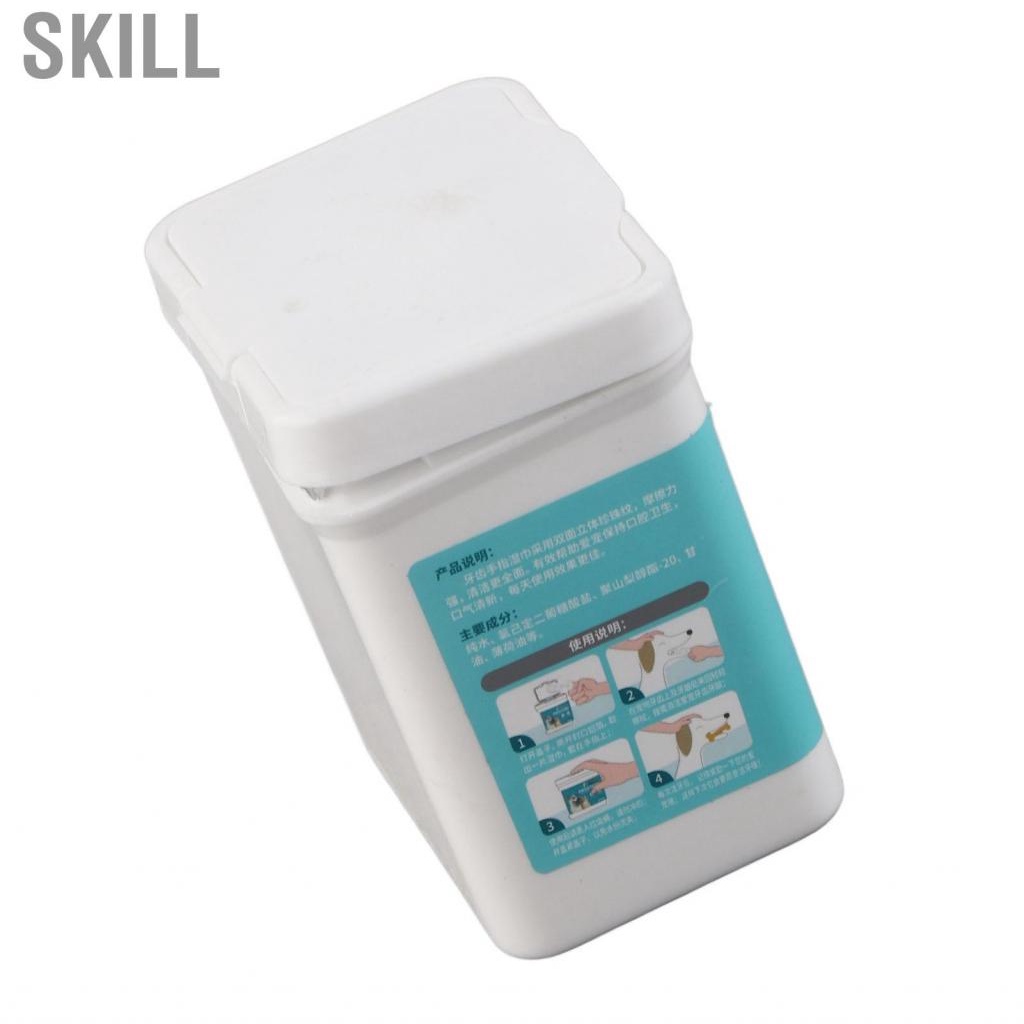 Skill Dog Dental Care Wipes  Pet Finger  Tartar and Calculus Convenient Dustproof Cap for Supplies