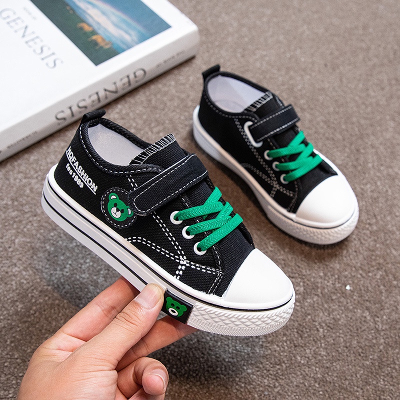 Giày Thể Thao Đế Bằng Co Giãn Thời Trang Cho Bé