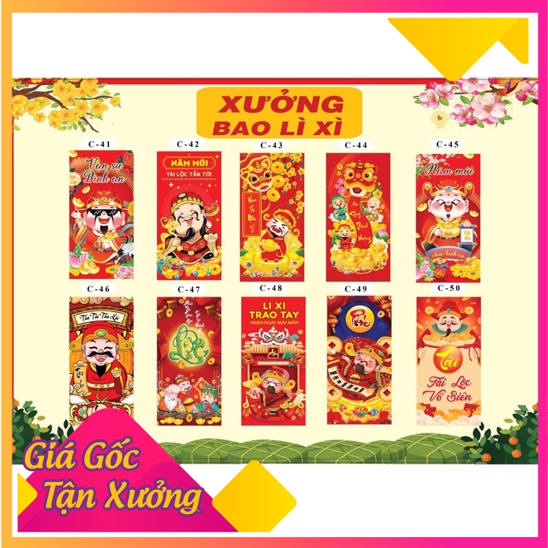 1000 bao lì xì giá xưởng được chọn mẫu, bao lì xì 2024