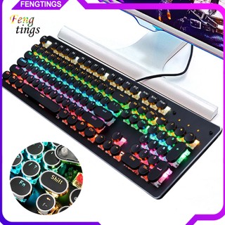 Set 104 nút bàn phím cơ trong suốt hình tròn 104 phím