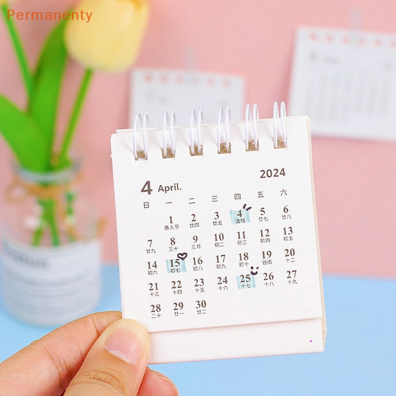 Lịch Để Bàn 2024 mini Kiểu Dáng Đơn Giản Dễ Thương