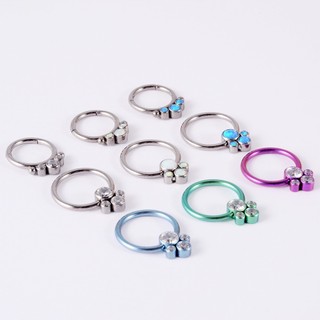 1 khuyên mũi tròn bằng titan g23 xỏ đá opal