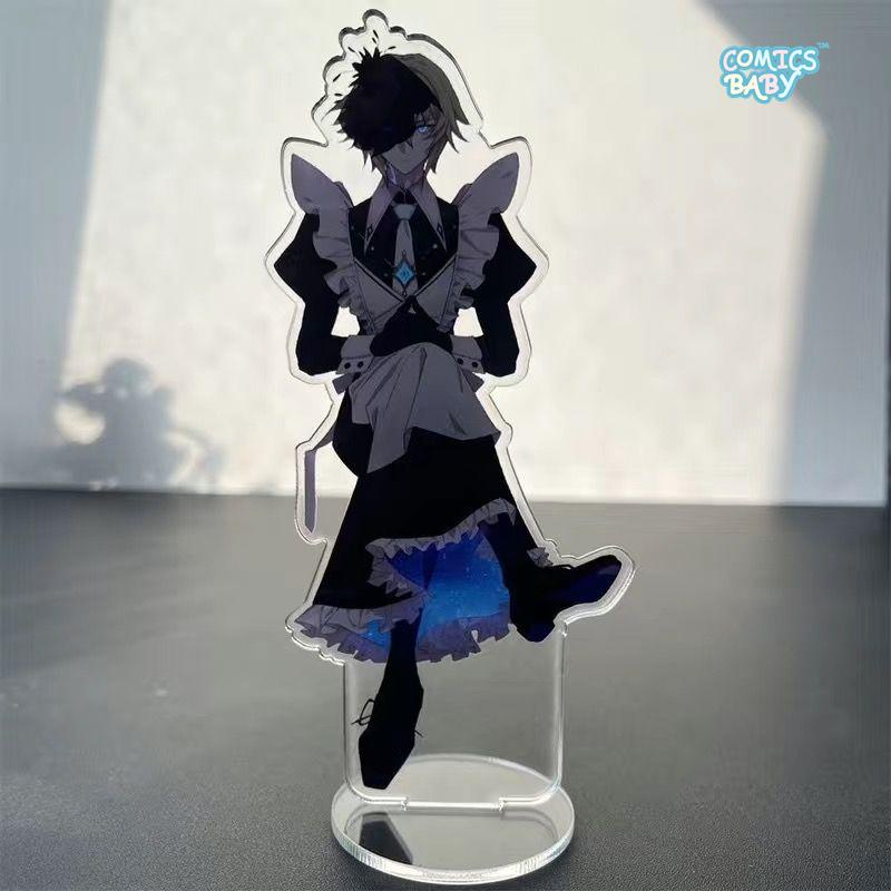 Genshin Impact Acrylic card Acrylic Stand Cafe Maid  Zhongli  Xiao Nahida Keqing Venti Gift