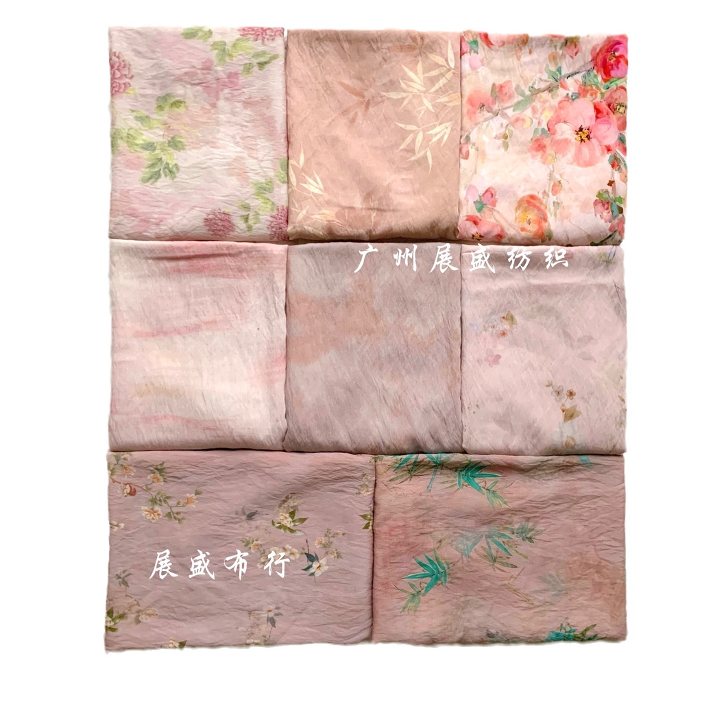 Vải Lanh In Họa Tiết Phong Cách Trung Hoa Dùng May Sườn Xám / Hán Phục áo dài