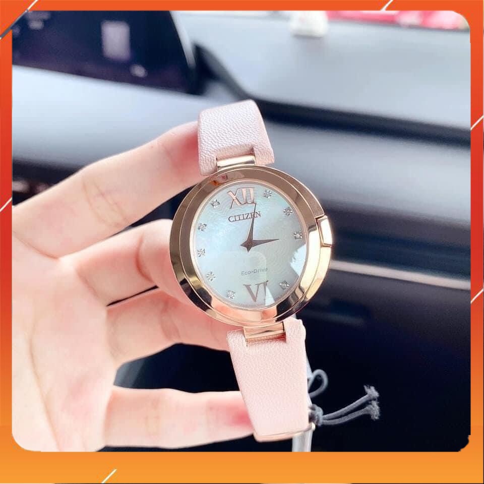 Đồng hồ nữ chính hãng Citizen Eco-Drive Women's EX1513-18D - Máy pin -Kính cứng Chính Hãng