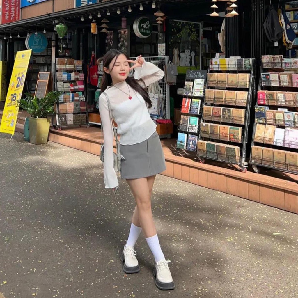 Áo kiểu tay dài xuyên thấu DaaLaa Store phong cách quyến rũ A5899