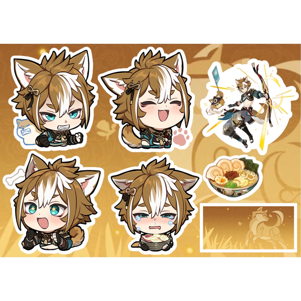 MINI STICKER PACK 🔔  Sticker Pack Genshin Impact A6 Vynil - Cắt Sẵn - Màng Cán Chống Nước - Keo Dán Sẵn
