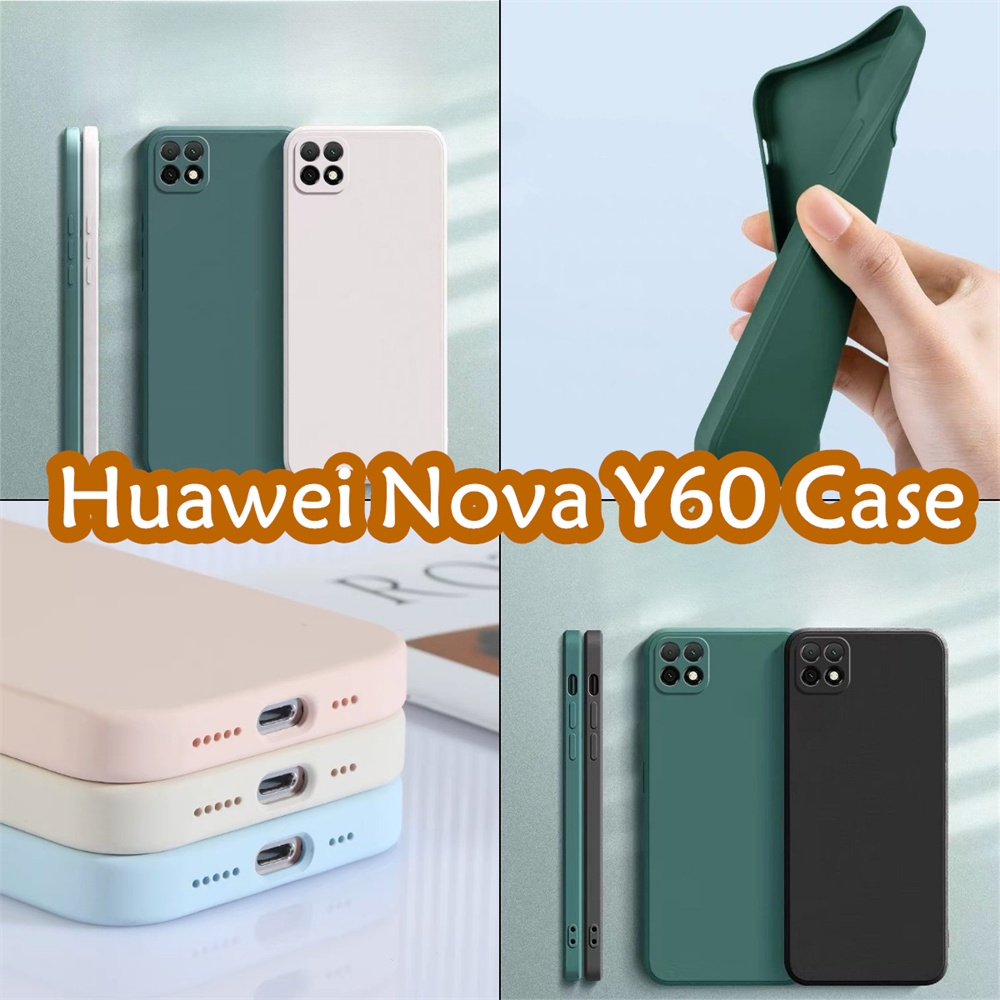[Parity] Dành cho Ốp lưng Huawei Nova Y60 Silicon Full Case Vỏ điện thoại màu trơn cổ điển Vỏ cạnh t