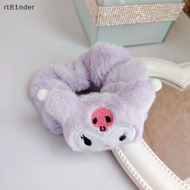 Rt Dây Cột Tóc Phủ Lông Hình kuromi cinnamoroll Dễ Thương Cho Nữ