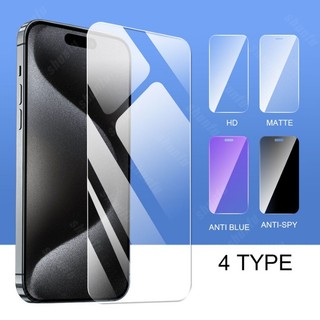  4 Trong 1 Kính cường lực   Nhám Chống Vân Tay   chống nhìn trộm   Chống Tia Sáng Xanh Cho iPhone 11 12 13 14 15 16 17 Pro Max X XS XR 