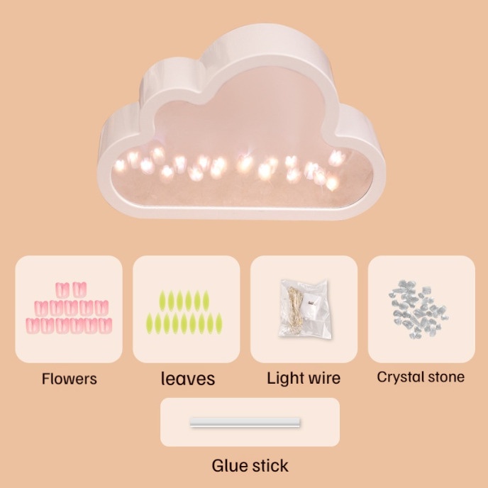 Đèn Ngủ Hình Đám Mây Có Gương Soi Để Bàn Trang Trí Tiệc Sinh Nhật diy