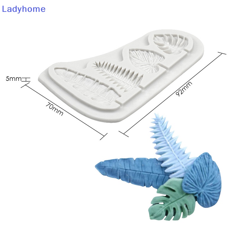 Khuôn silicone 4 Ngăn Tạo Hình Lá Cây Trang Trí Bánh