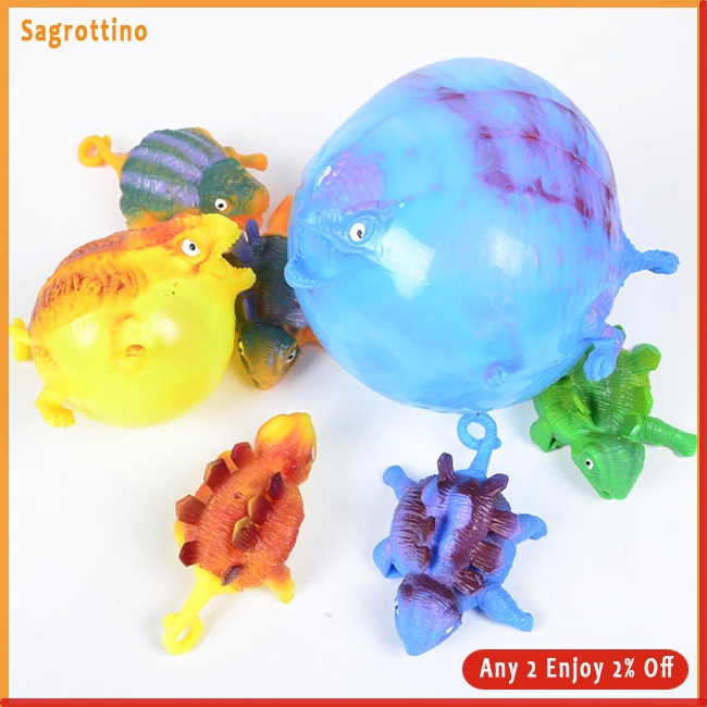 Sag Bong Bóng Hình Khủng Long Thổi Phồng Vui Nhộn Cho Bé