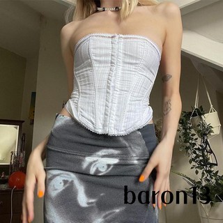 Xo8k-áo corset hai dây ôm eo họa tiết hoa màu trắng size s / m / l cho nữ
