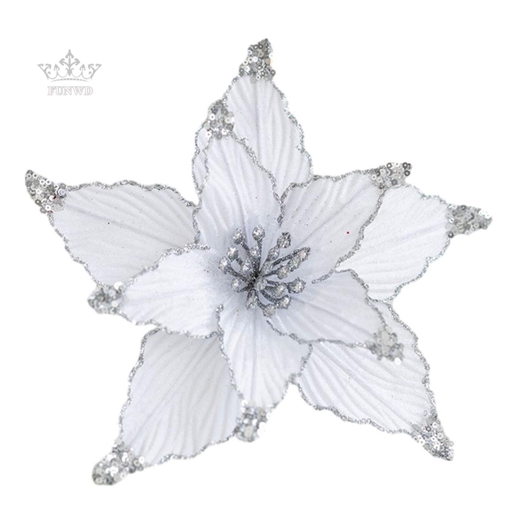 Christmas Flower Christmas Tree Decoration Cloth+Plastic Decoration Practical